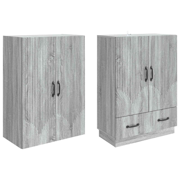 Set de Dulapuri 2 pcs Sonoma gri Lemn prelucrat WALTI