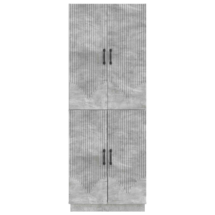 Set de Dulapuri 2 pcs Gri Beton Lemn prelucrat WALTI