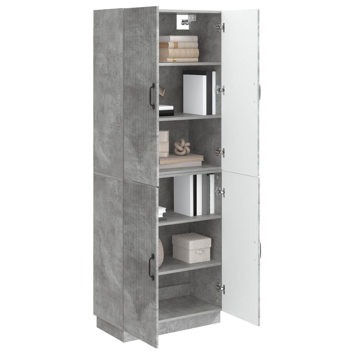 Set de Dulapuri 2 pcs Gri Beton Lemn prelucrat WALTI