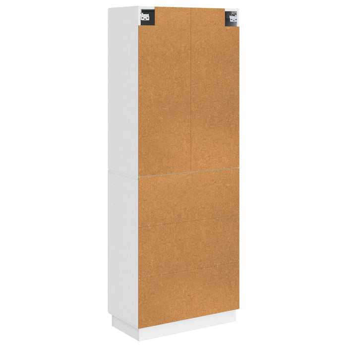Set de Dulapuri 2 pcs Alb foarte lucios Lemn prelucrat WALTI
