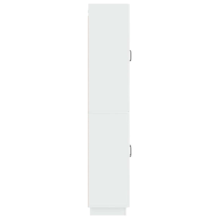 Set de Dulapuri 2 pcs Alb foarte lucios Lemn prelucrat WALTI