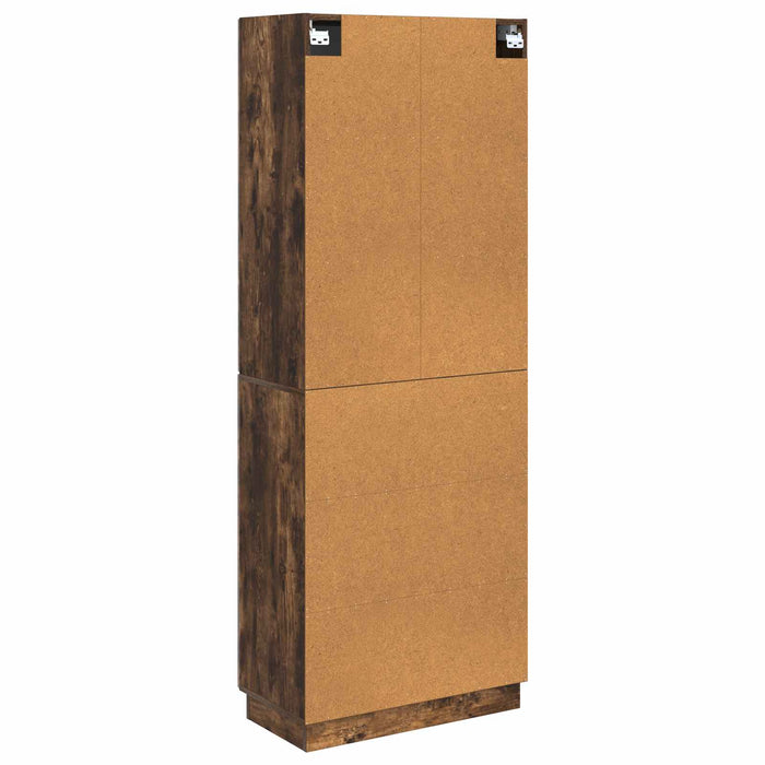 Set de Dulapuri 2 pcs Stejar fumuriu Lemn prelucrat WALTI