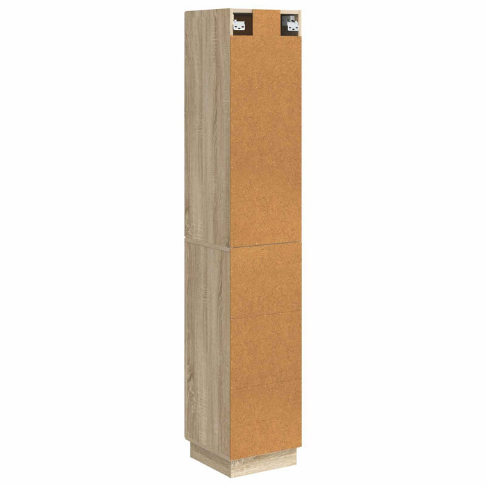 Set de Dulapuri 2 pcs Stejar Sonoma Lemn prelucrat WALTI