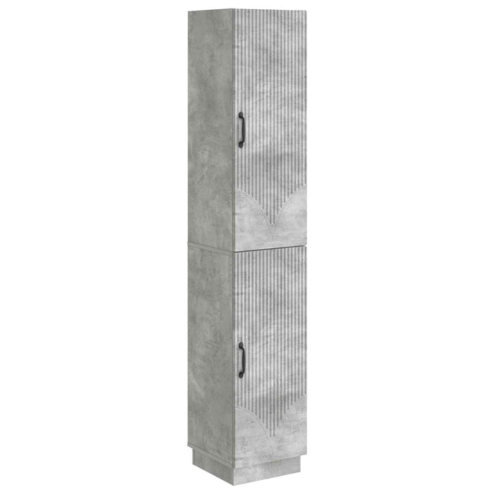 Set de Dulapuri 2 pcs Gri Beton Lemn prelucrat WALTI