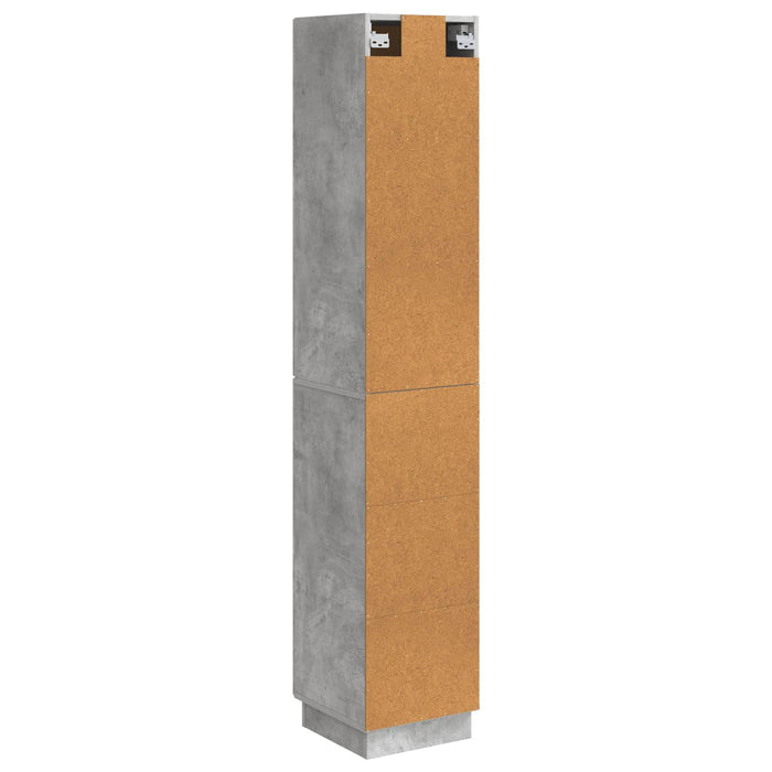 Set de Dulapuri 2 pcs Gri Beton Lemn prelucrat WALTI