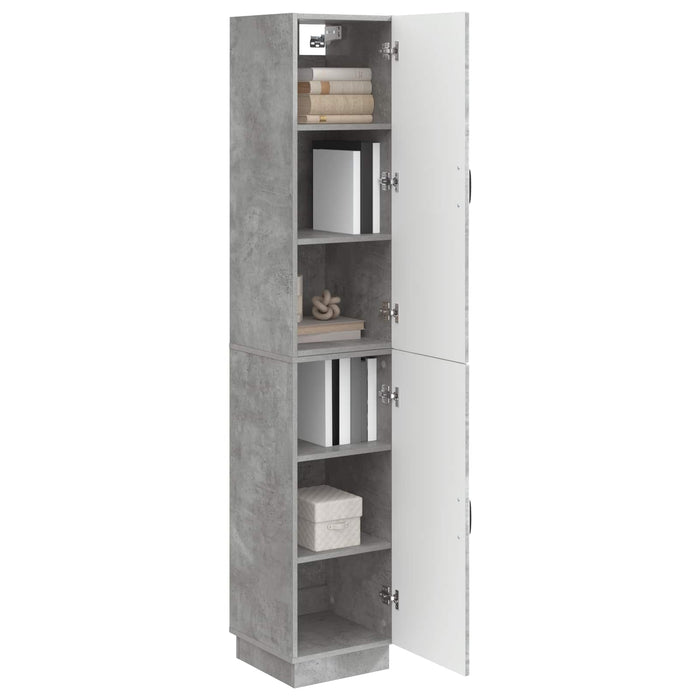 Set de Dulapuri 2 pcs Gri Beton Lemn prelucrat WALTI