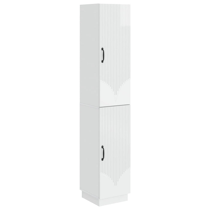 Set de Dulapuri 2 pcs Alb foarte lucios Lemn prelucrat WALTI
