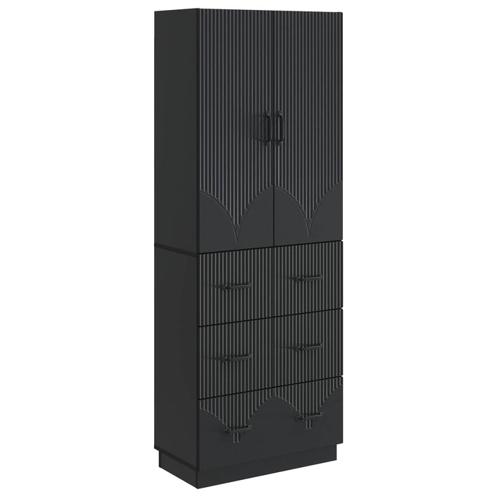 Set de Dulapuri 2 pcs Negru 66 x 34,5 x 87 cm Lemn prelucrat - WALTI WALTI