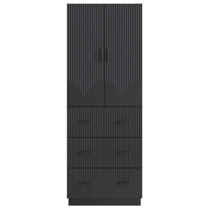 Set de Dulapuri 2 pcs Negru 66 x 34,5 x 87 cm Lemn prelucrat - WALTI WALTI
