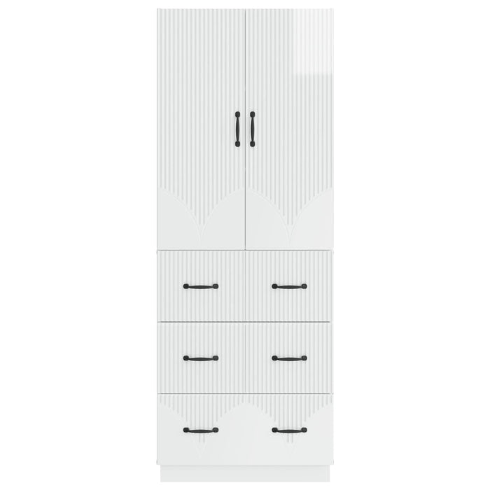 Set de Dulapuri 2 pcs Alb foarte lucios 66 x 34,5 x 87 cm - WALTI WALTI