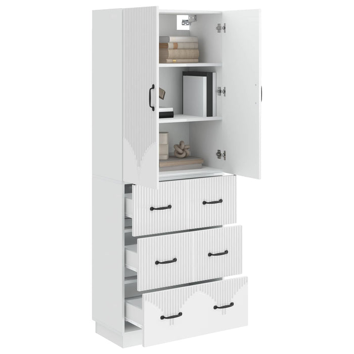 Set de Dulapuri 2 pcs Alb foarte lucios 66 x 34,5 x 87 cm - WALTI WALTI