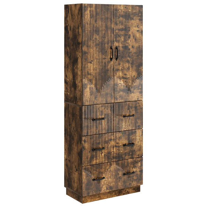 Set de Dulapuri 2 pcs Stejar fumuriu 66 x 34,5 x 87 cm - WALTI WALTI