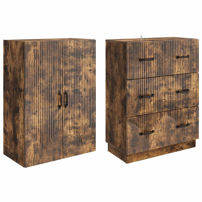 Set de Dulapuri 2 pcs Stejar fumuriu 66 x 34,5 x 87 cm - WALTI WALTI