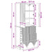 Set de Dulapuri 2 pcs Lemn vechi 66 x 34,5 x 87 cm - WALTI WALTI