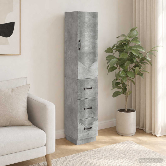 Set de Dulapuri 2 pcs Gri Beton 33 x 34,5 x 87 cm - WALTI WALTI