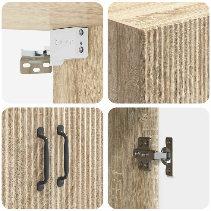 Set de Dulapuri 2 pcs Stejar Sonoma Lemn prelucrat WALTI