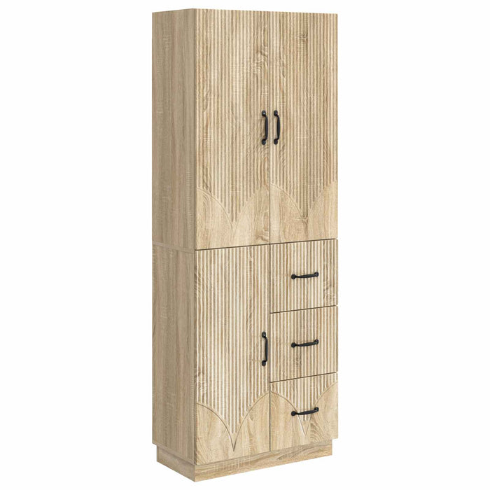 Set de Dulapuri 2 pcs Stejar Sonoma Lemn prelucrat WALTI