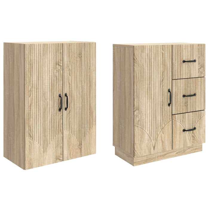 Set de Dulapuri 2 pcs Stejar Sonoma Lemn prelucrat WALTI