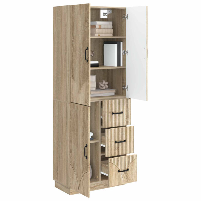 Set de Dulapuri 2 pcs Stejar Sonoma Lemn prelucrat WALTI