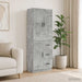Set de Dulapuri 2 pcs Gri Beton Lemn prelucrat - WALTI WALTI