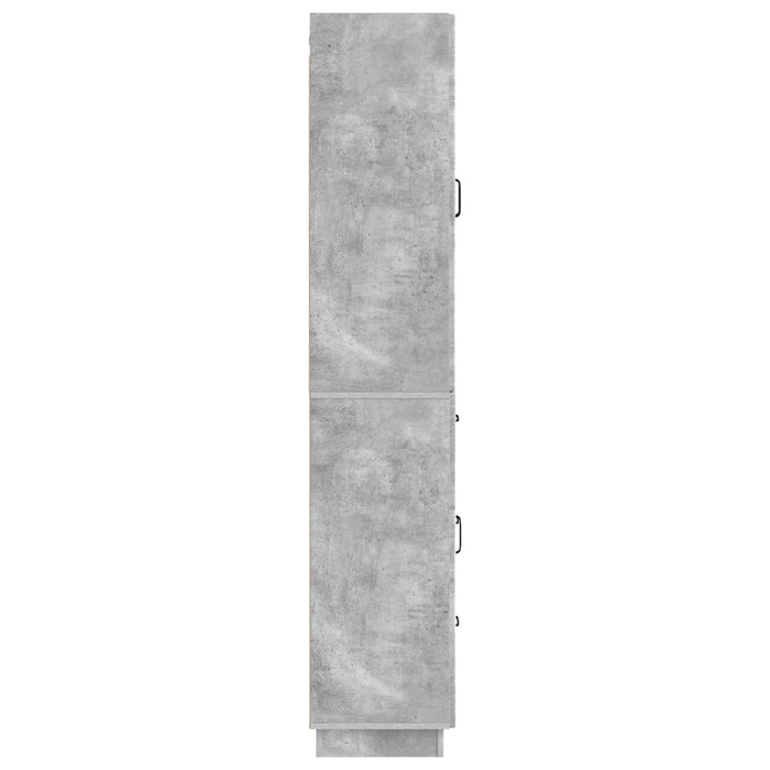 Set de Dulapuri 2 pcs Gri Beton Lemn prelucrat WALTI