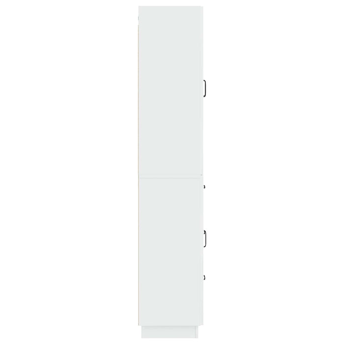 Set de Dulapuri 2 pcs Alb foarte lucios Lemn prelucrat WALTI