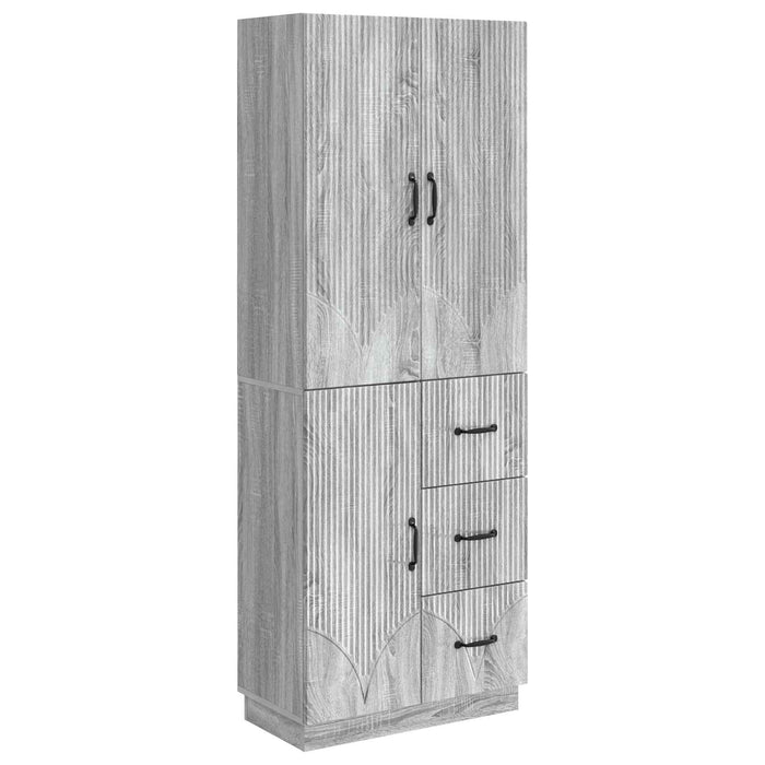 Set de Dulapuri 2 pcs Sonoma gri Lemn prelucrat WALTI
