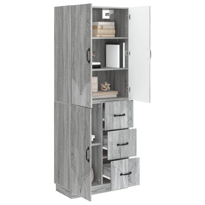 Set de Dulapuri 2 pcs Sonoma gri Lemn prelucrat WALTI
