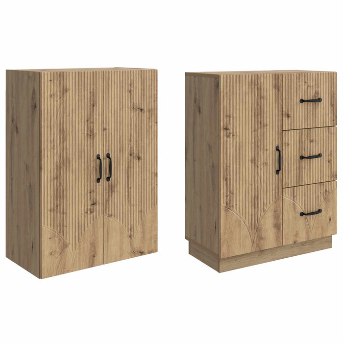 Set de Dulapuri 2 pcs Stejar Artizanal Lemn prelucrat WALTI