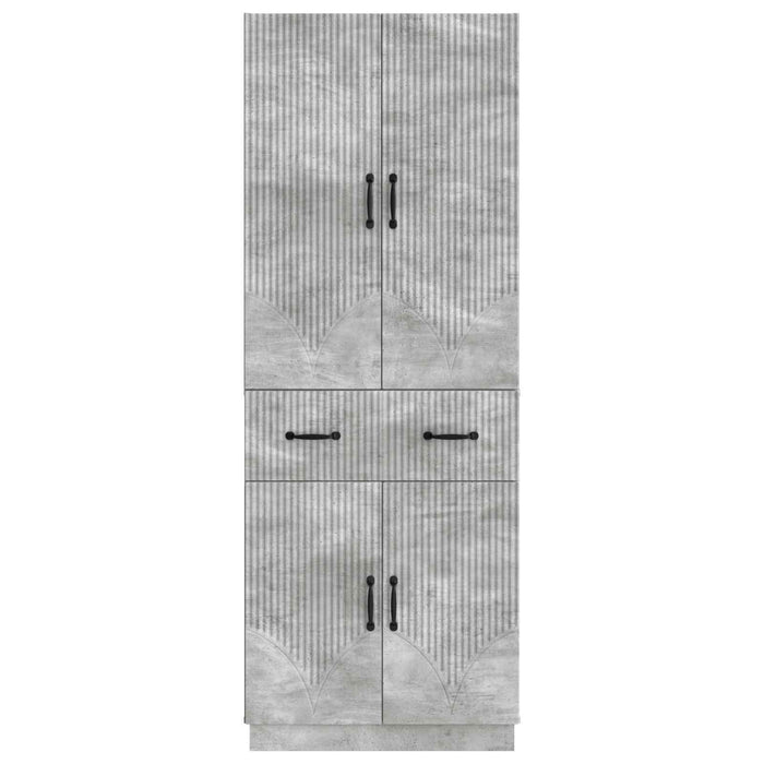 Set de Dulapuri 2 pcs Gri Beton Lemn prelucrat WALTI