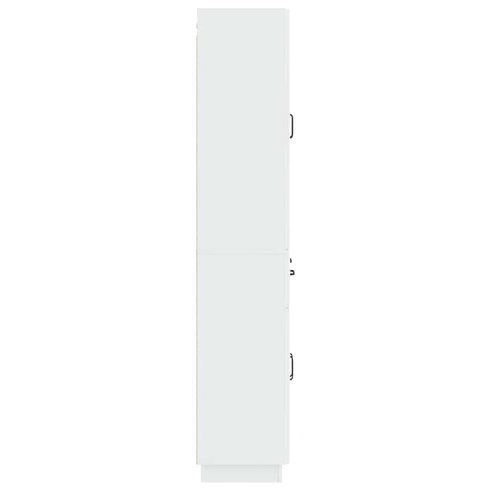 Set de Dulapuri 2 pcs Alb foarte lucios Lemn prelucrat WALTI