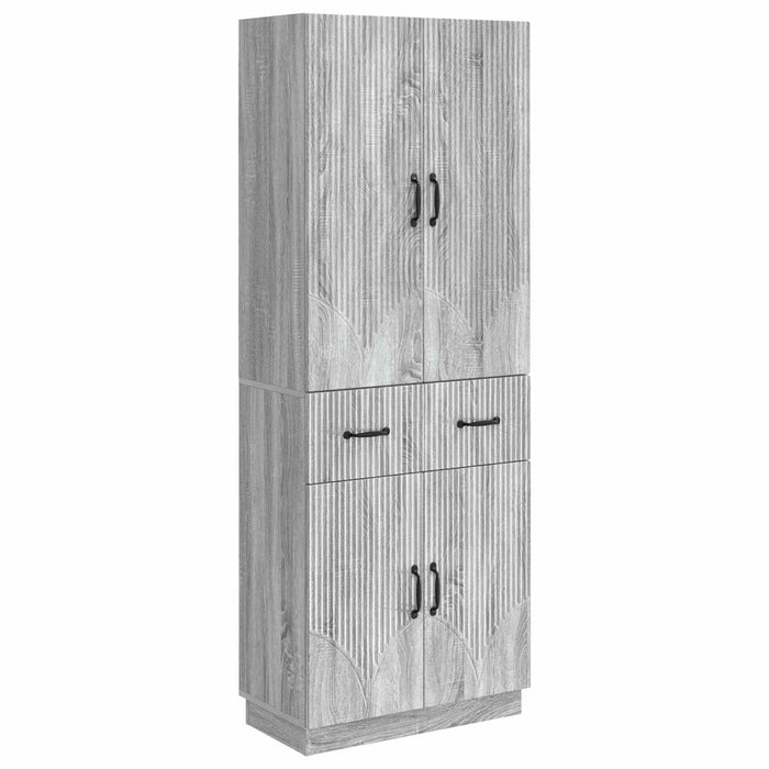 Set de Dulapuri 2 pcs Sonoma gri Lemn prelucrat WALTI