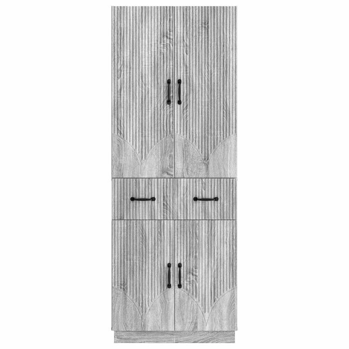 Set de Dulapuri 2 pcs Sonoma gri Lemn prelucrat WALTI