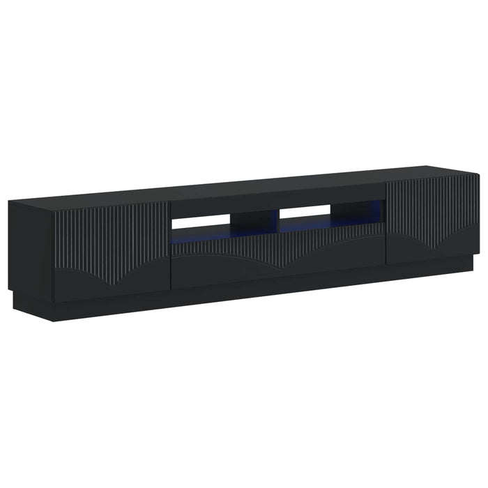 Dulap TV LED cu 5 piese Negru Lemn prelucrat WALTI
