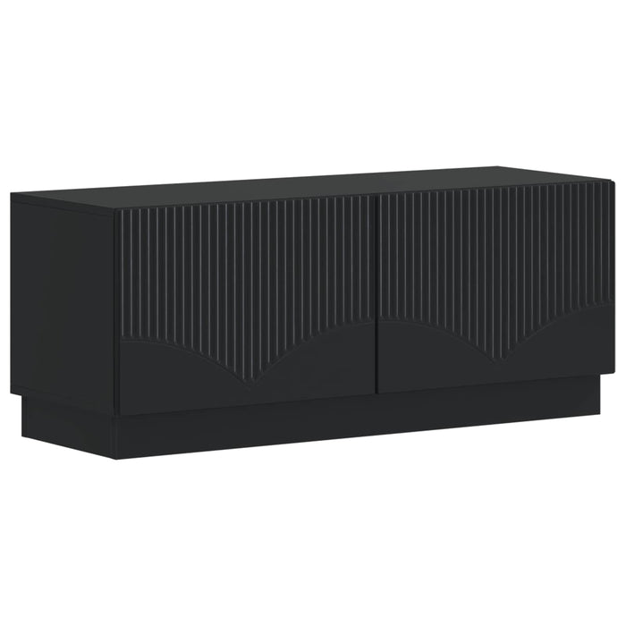 Dulap TV LED cu 5 piese Negru Lemn prelucrat WALTI