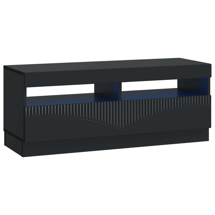 Dulap TV LED cu 5 piese Negru Lemn prelucrat WALTI