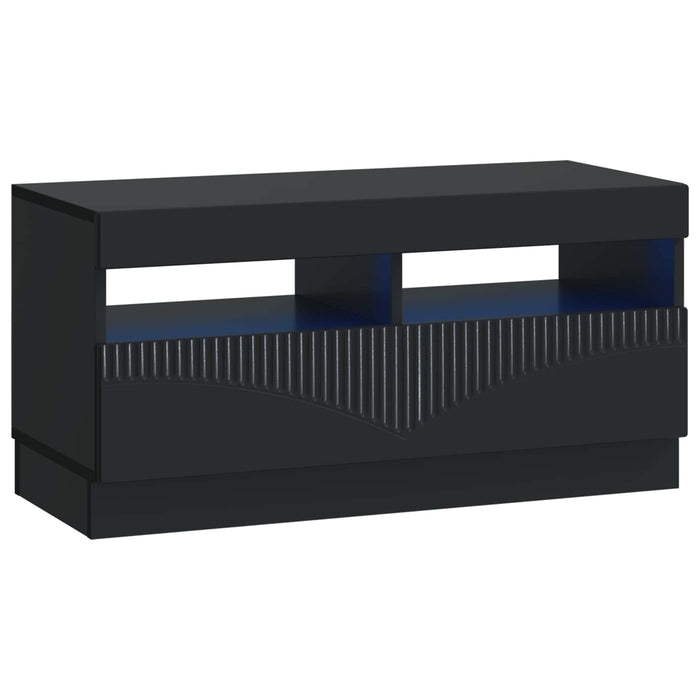 Dulap TV LED cu 5 piese Negru Lemn prelucrat WALTI
