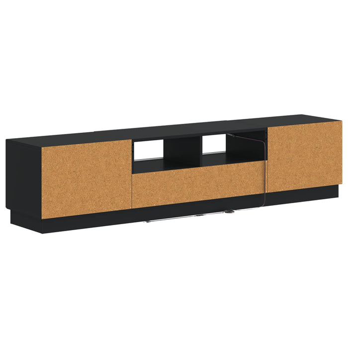 Dulap TV LED cu 5 piese Negru Lemn prelucrat WALTI
