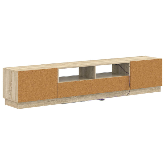 Dulap TV LED cu 5 piese Stejar Sonoma Lemn prelucrat WALTI