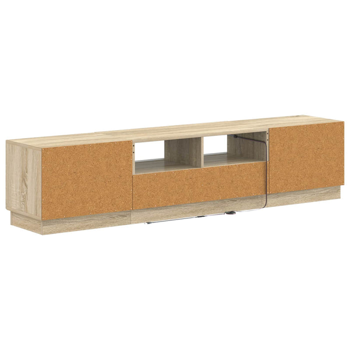 Dulap TV LED cu 5 piese Stejar Sonoma Lemn prelucrat WALTI
