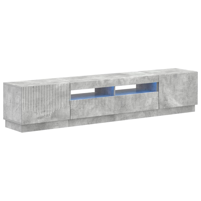Dulap TV LED cu 5 piese Gri Beton Lemn prelucrat WALTI