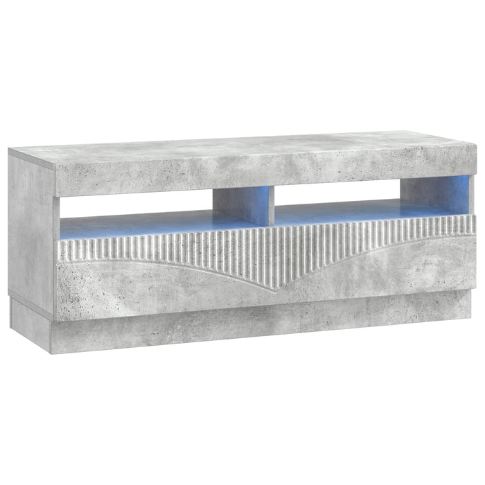 Dulap TV LED cu 5 piese Gri Beton Lemn prelucrat WALTI