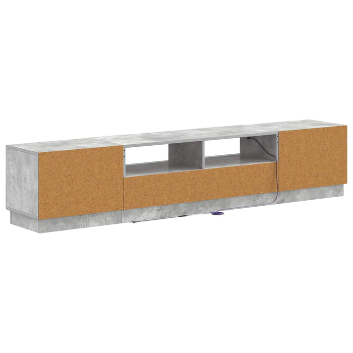 Dulap TV LED cu 5 piese Gri Beton Lemn prelucrat WALTI