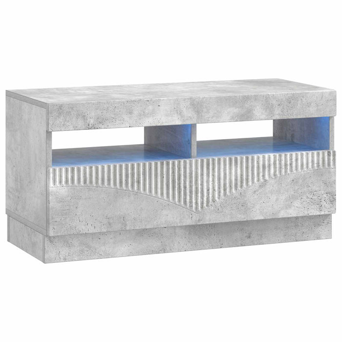 Dulap TV LED cu 5 piese Gri Beton Lemn prelucrat WALTI