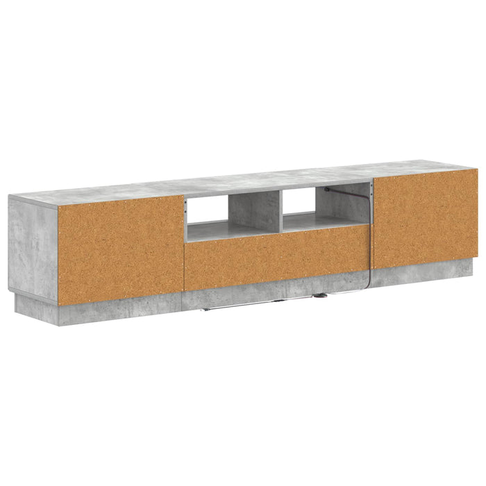 Dulap TV LED cu 5 piese Gri Beton Lemn prelucrat WALTI