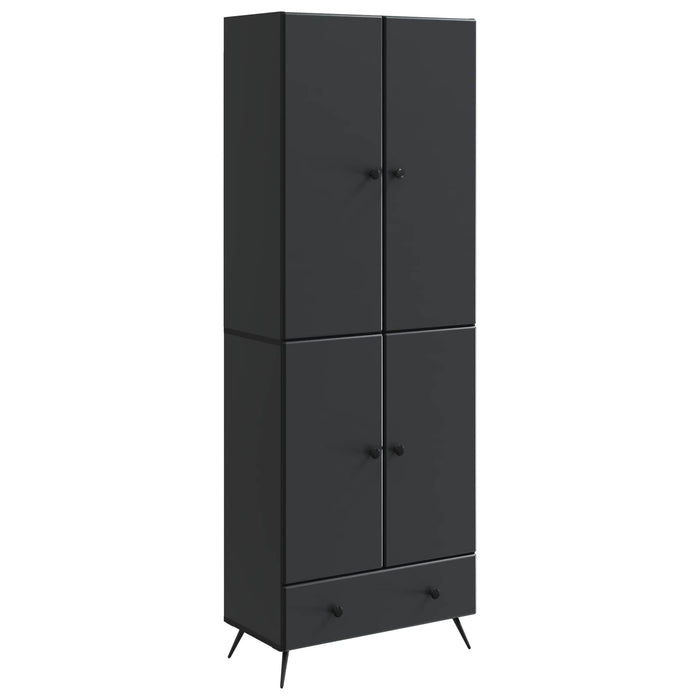 Set de Dulapuri 2 pcs Negru Lemn prelucrat WALTI