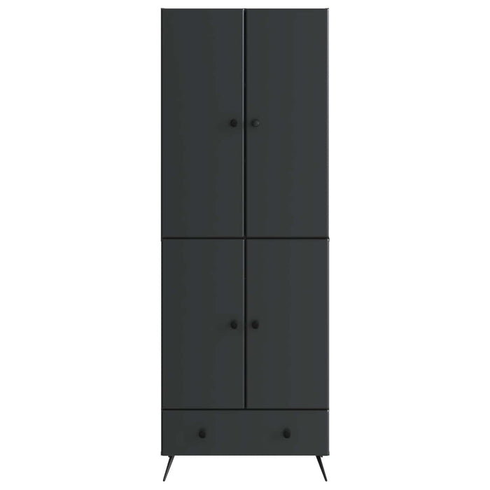 Set de Dulapuri 2 pcs Negru Lemn prelucrat WALTI