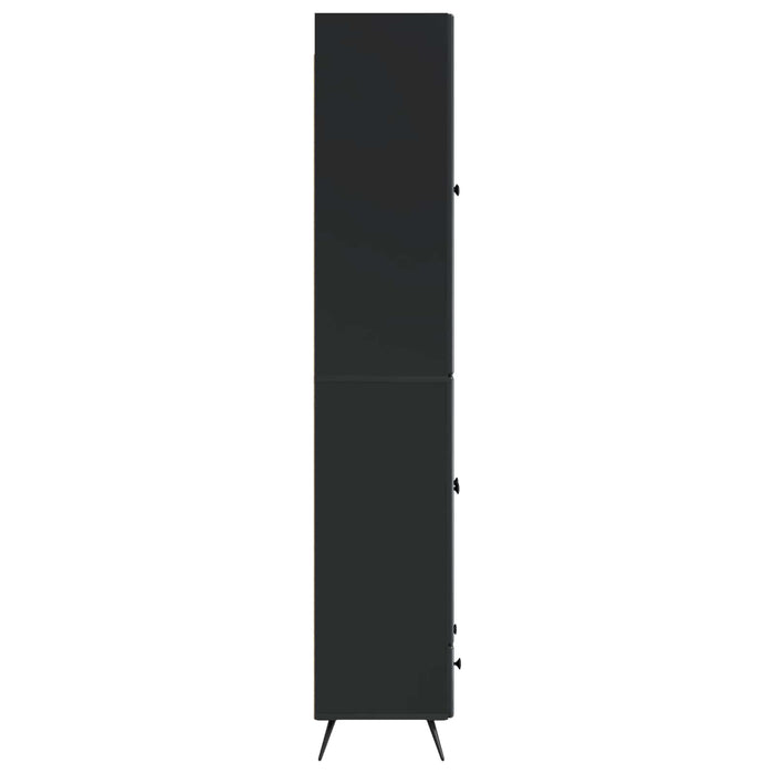 Set de Dulapuri 2 pcs Negru Lemn prelucrat WALTI