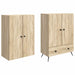Set de Dulapuri 2 pcs Stejar Sonoma Lemn prelucrat - WALTI WALTI