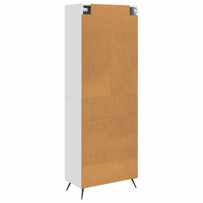 Set de Dulapuri 2 pcs Alb foarte lucios Lemn prelucrat WALTI